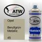 Preview: Opel, Beryllgrün Metallic, 045: 400ml Sprühdose, von ATW Autoteile West.